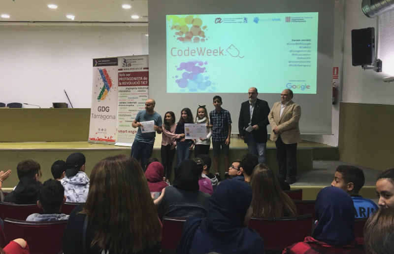 Premi Codiweek a l'Escola Saavedra